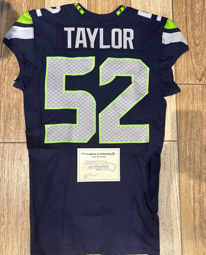 Darrell Taylor GAME WORN 💪 11/12/23 & 12/18/23 Seattle Seahawks Nike NFL Jersey 👕 Worn in two separate victories: 11/12/23 vs. Commanders + 12/18/23 vs. Eagles