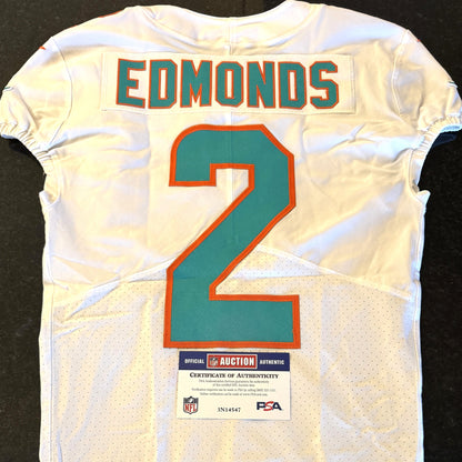 Chase Edmonds GAME ISSUED 💪 Miami Dolphins 🐬 Nike On-Field NFL Jersey 👕 Inc. PSA Authenticity 🛡️