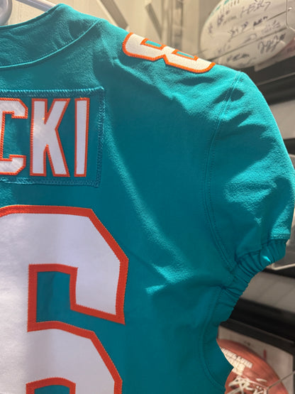 Mike Gesicki GAME ISSUED 💥 Miami Dolphins 🐬 On-Field NFL Jersey Inc. PSA Authenticity 🛡️
