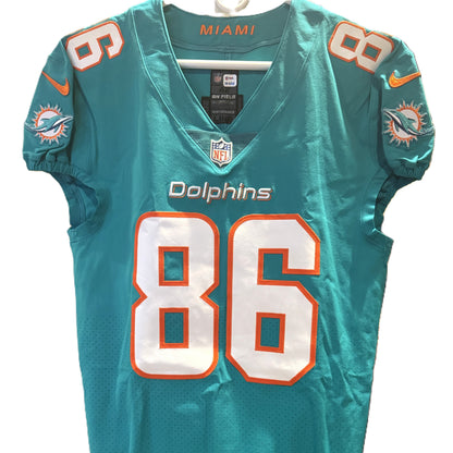 Mike Gesicki GAME ISSUED 💥 Miami Dolphins 🐬 On-Field NFL Jersey Inc. PSA Authenticity 🛡️