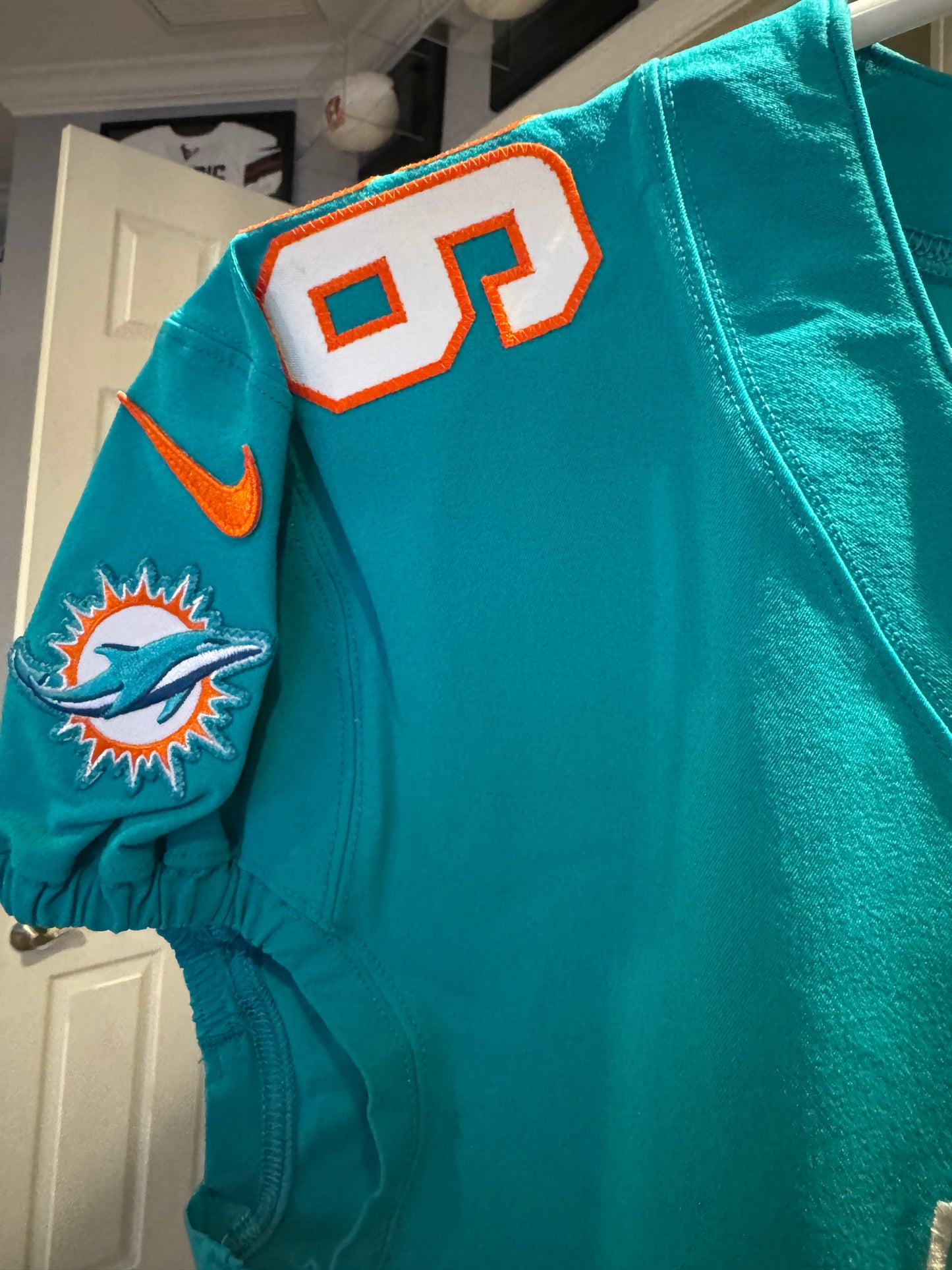 Mike Gesicki GAME ISSUED 💥 Miami Dolphins 🐬 On-Field NFL Jersey Inc. PSA Authenticity 🛡️