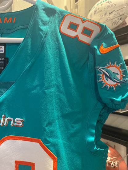 Mike Gesicki GAME ISSUED 💥 Miami Dolphins 🐬 On-Field NFL Jersey Inc. PSA Authenticity 🛡️