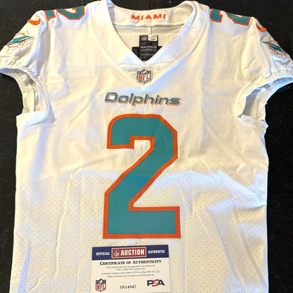 Chase Edmonds GAME ISSUED 💪 Miami Dolphins 🐬 Nike On-Field NFL Jersey 👕 Inc. PSA Authenticity 🛡️