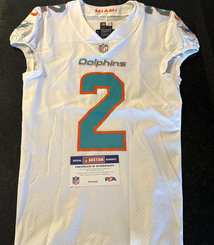 Chase Edmonds GAME ISSUED 💪 Miami Dolphins 🐬 Nike On-Field NFL Jersey 👕 Inc. PSA Authenticity 🛡️