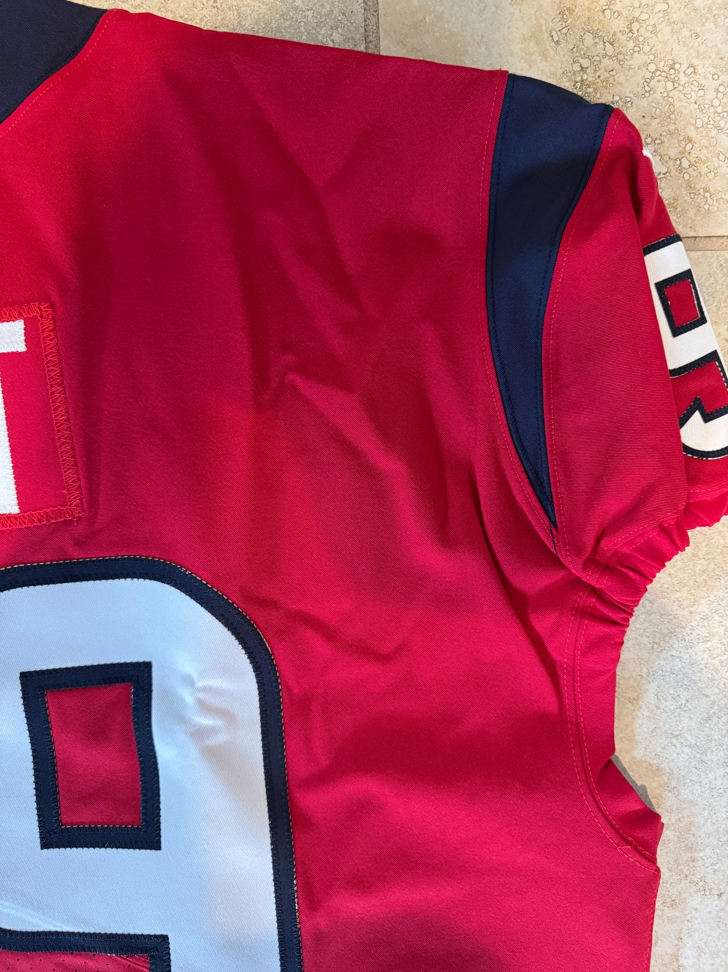 J.J. Watt 💯 TEAM ISSUED 💪 Houston Texans On-Field Nike NFL Jersey 👕 Includes Walter Payton NFL Man of the Year & Captain Patches