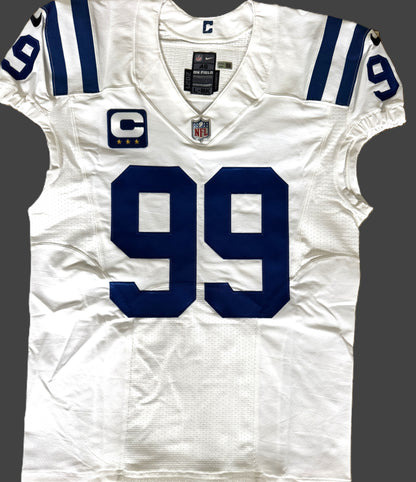 DeForest Buckner TEAM ISSUED 💪 Indianapolis Colts 🐎 Nike NFL Jersey 👕 Inc. COA 🛡️ & Captain's Patch