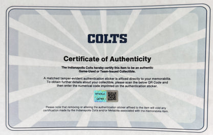 Alec Pierce TEAM ISSUED 💪 Indianapolis Colts 🐎 Nike NFL Jersey Includes COA 🛡️