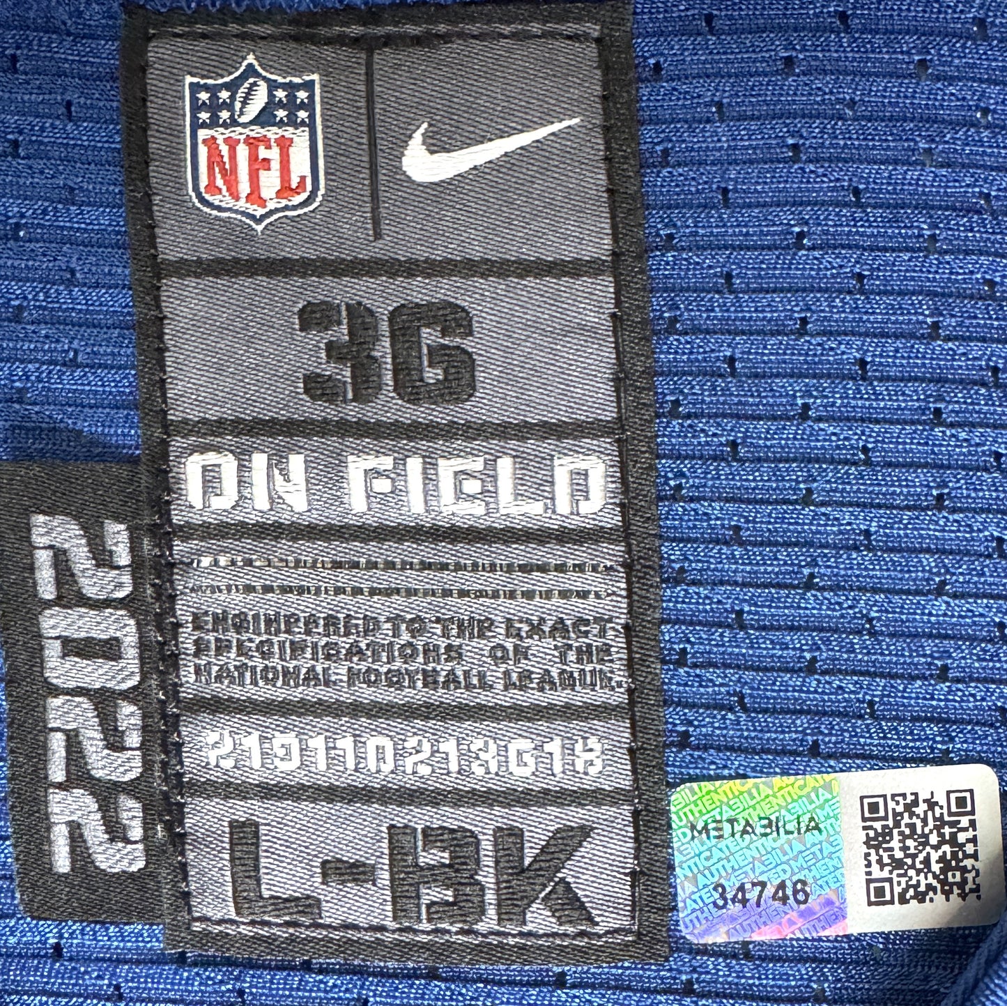 Alec Pierce TEAM ISSUED 💪 Indianapolis Colts 🐎 Nike NFL Jersey Includes COA 🛡️