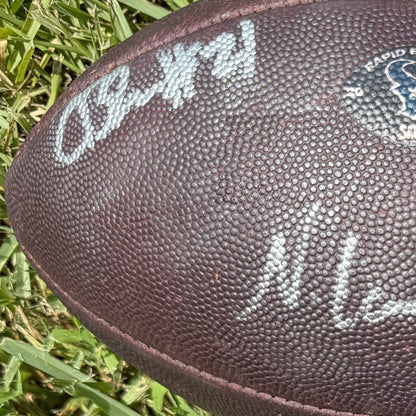 Nico Collins, Calen Bullock, & Kamari Lassiter TRIPLE Signed Practice-Used "Rapid Break-In" Wilson The Duke Ball from their 2023-2024 Season