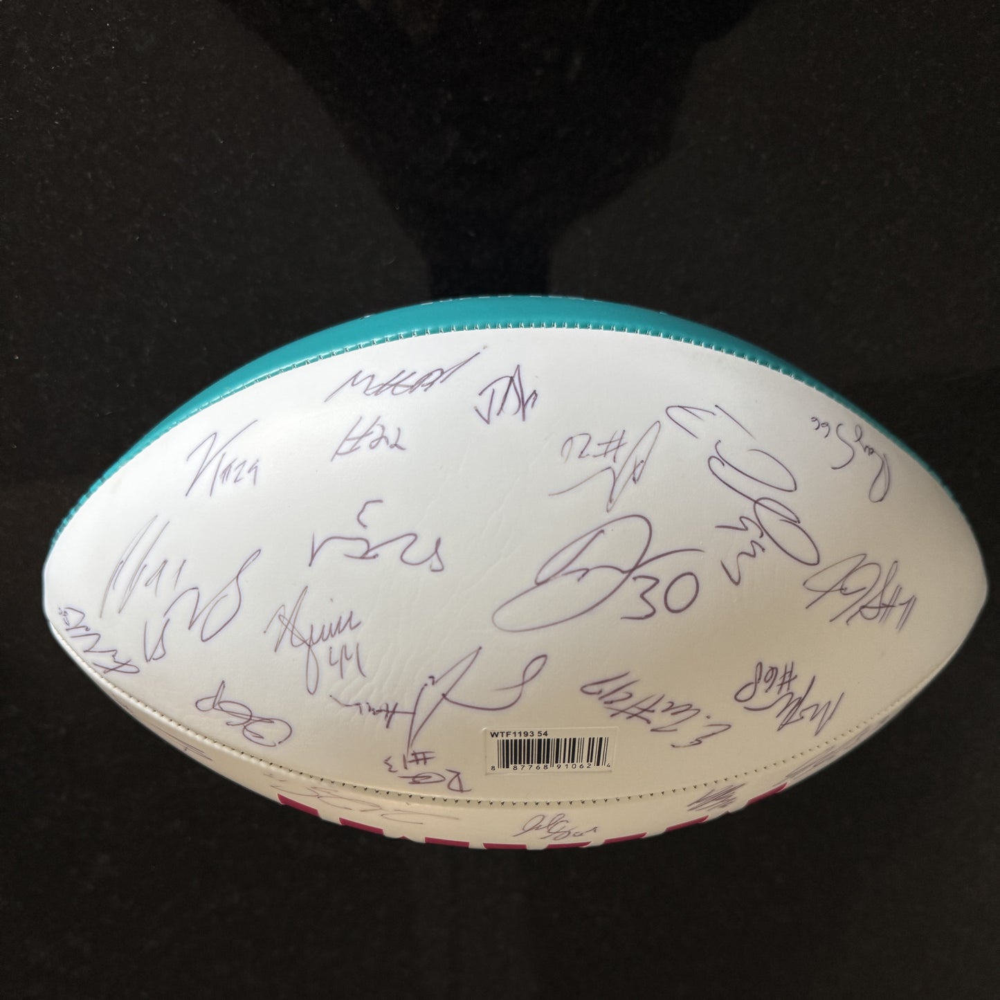 San Francisco 49ers Multi Signed Super Bowl 54 Commemorative Panel Ball Signed By Over 30 Players Inc. George Kittle, Kyle Juszczyk, Kyle Shannahan, DeForest Buckner, Kwon Alexander, Jeff Wilson...