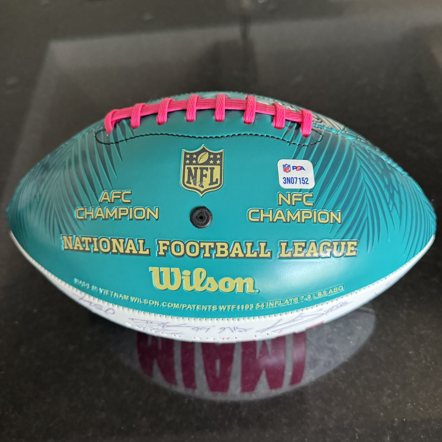 San Francisco 49ers Multi Signed Super Bowl 54 Commemorative Panel Ball Signed By Over 30 Players Inc. George Kittle, Kyle Juszczyk, Kyle Shannahan, DeForest Buckner, Kwon Alexander, Jeff Wilson...