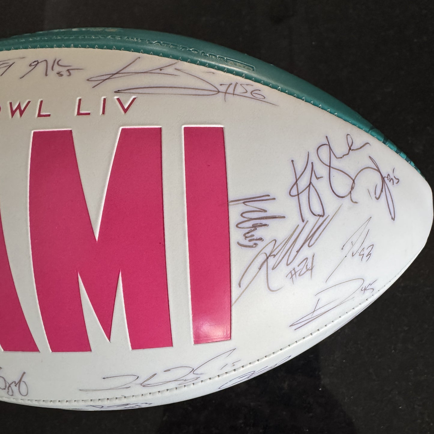 San Francisco 49ers Multi Signed Super Bowl 54 Commemorative Panel Ball Signed By Over 30 Players Inc. George Kittle, Kyle Juszczyk, Kyle Shannahan, DeForest Buckner, Kwon Alexander, Jeff Wilson...