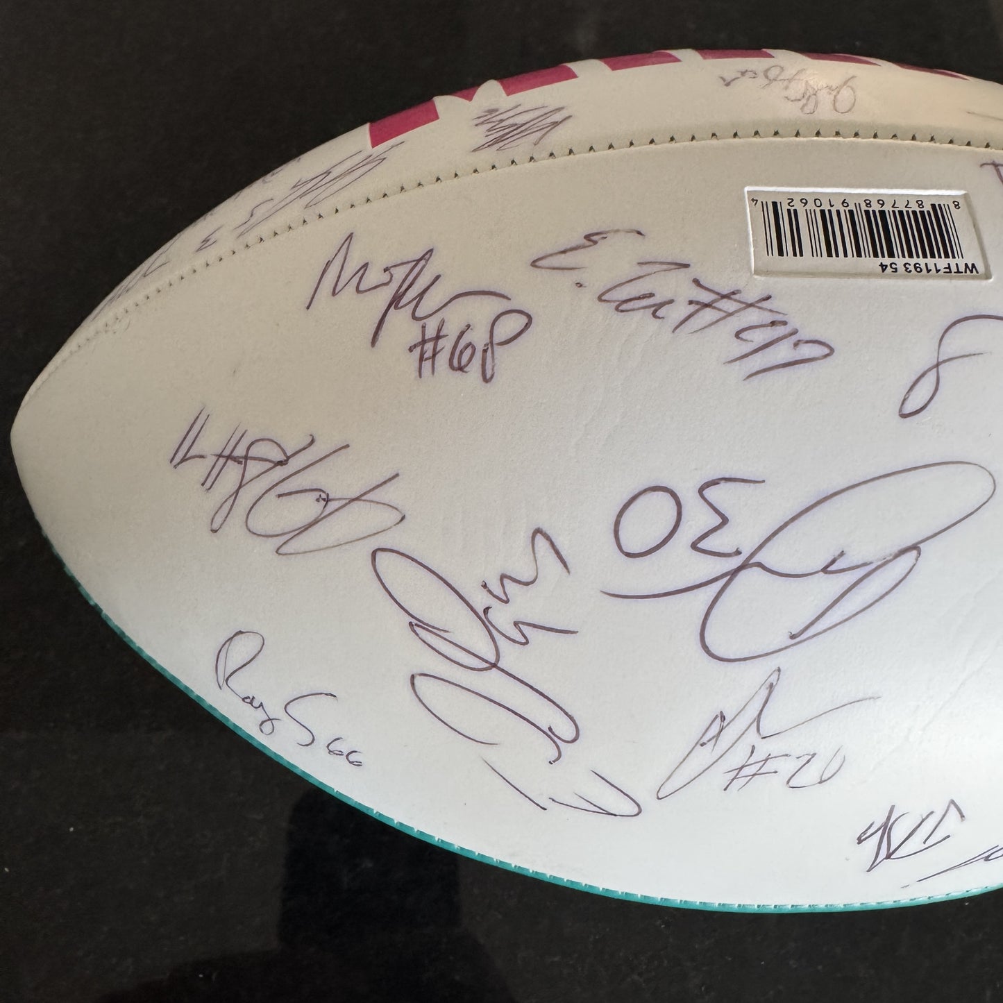 San Francisco 49ers Multi Signed Super Bowl 54 Commemorative Panel Ball Signed By Over 30 Players Inc. George Kittle, Kyle Juszczyk, Kyle Shannahan, DeForest Buckner, Kwon Alexander, Jeff Wilson...