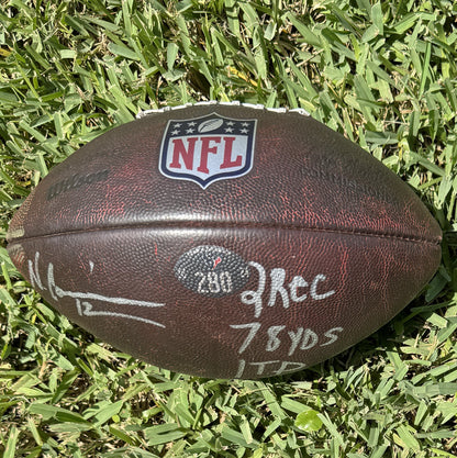 Nico Collins GAME-USED 💪 & Signed ✍️ Houston Texans Wilson DUKE Ball vs. Buffalo Bills 🦬 10/06/24 Also inc inscription