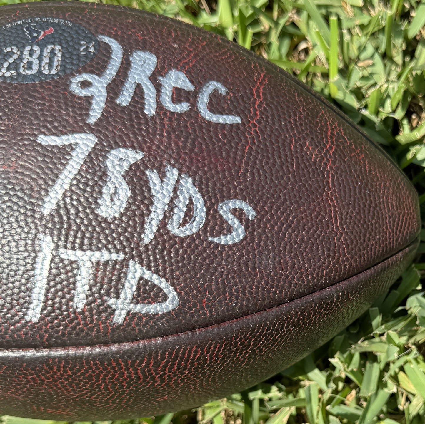 Nico Collins GAME-USED 💪 & Signed ✍️ Houston Texans Wilson DUKE Ball vs. Buffalo Bills 🦬 10/06/24 Also inc inscription