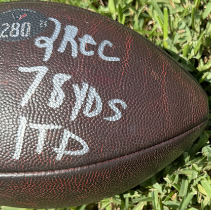 Nico Collins GAME-USED 💪 & Signed ✍️ Houston Texans Wilson DUKE Ball vs. Buffalo Bills 🦬 10/06/24 Also inc inscription