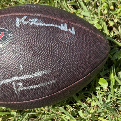 Nico Collins, Calen Bullock, & Kamari Lassiter TRIPLE Signed Practice-Used "Rapid Break-In" Wilson The Duke Ball from their 2023-2024 Season