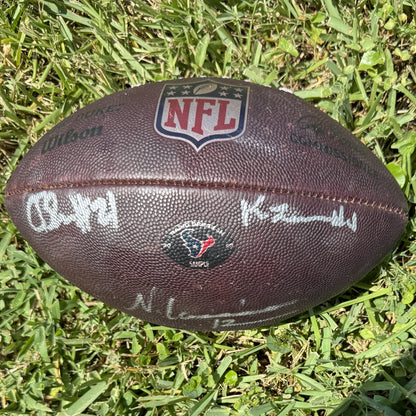 Nico Collins, Calen Bullock, & Kamari Lassiter TRIPLE Signed Practice-Used "Rapid Break-In" Wilson The Duke Ball from their 2023-2024 Season