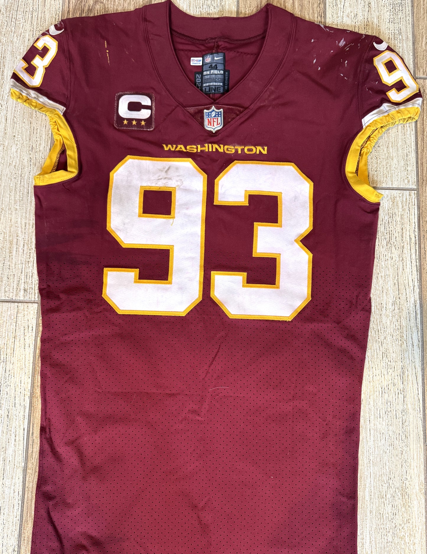 Jonathan Allen GAME-WORN & PHOTO-MATCHED Jersey Washington Commanders | 12/26/21 vs. Cowboys (Salute to Service Game) | PSA Certified | Size 44