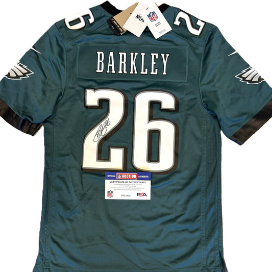 Saquon Barkley Signed✍️Philadelphia Eagles🦅NFL Jersey👕Includes PSA COA💥