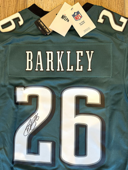 Saquon Barkley Signed✍️Philadelphia Eagles🦅NFL Jersey👕Includes PSA COA💥