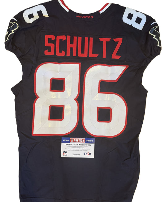 Dalton Schultz GAME WORN 💪 Houston Texans 🐂 Nike NFL Jersey👕 Salute to Service Game Also includes COA 🛡️