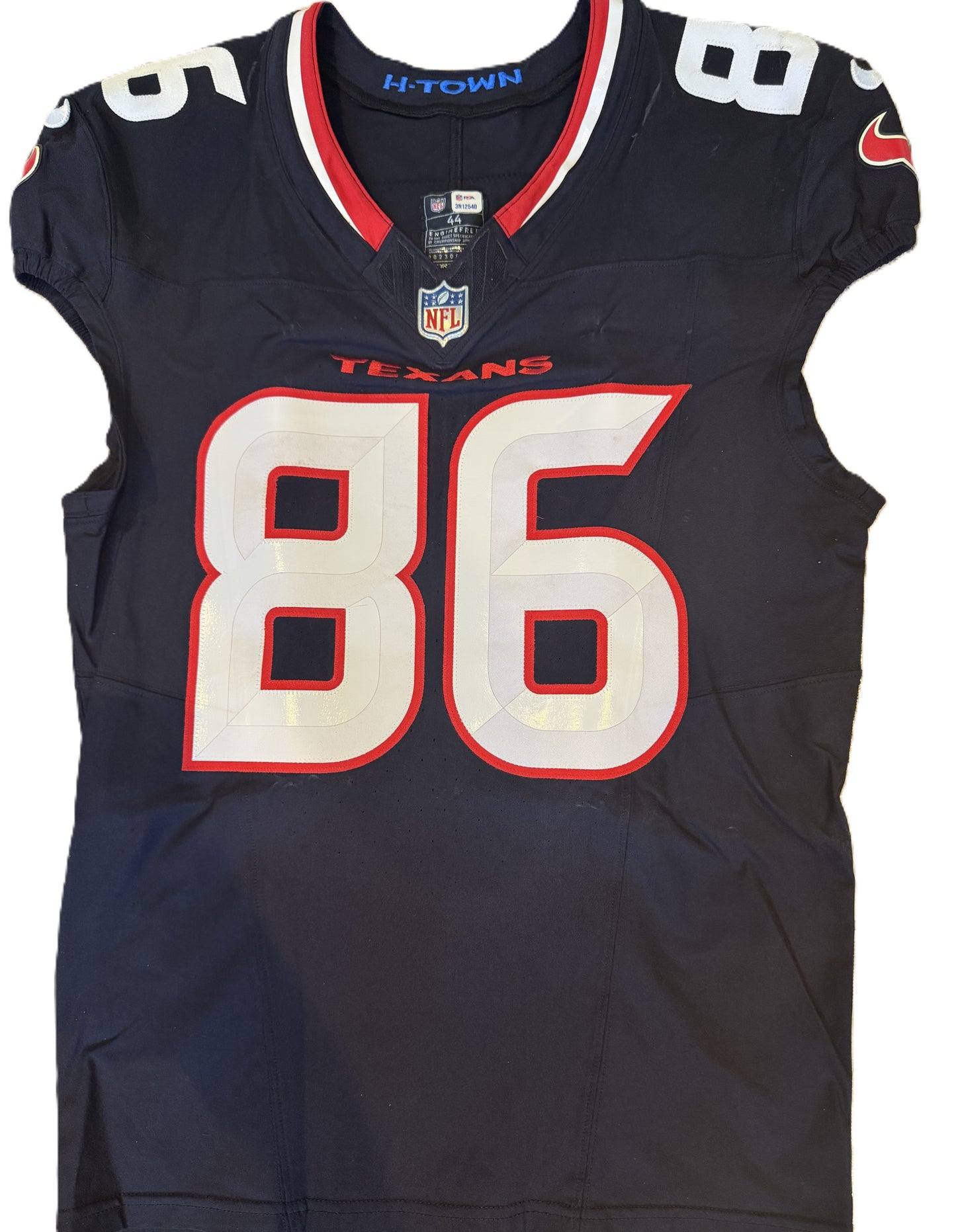 Dalton Schultz GAME WORN 💪 Houston Texans 🐂 Nike NFL Jersey👕 Salute to Service Game Also includes COA 🛡️