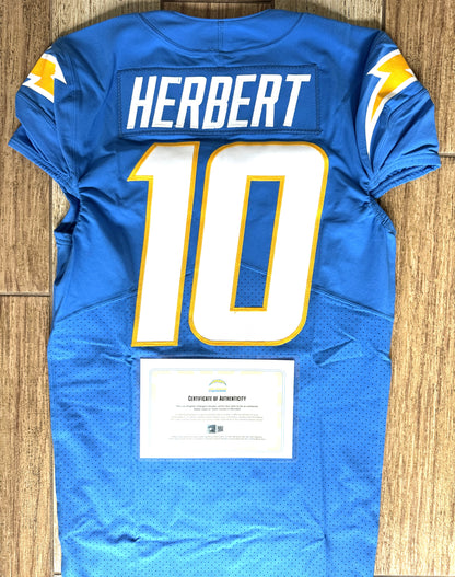 Justin Herbert GAME-ISSUED💪Los Angeles Chargers⚡NFL Nike Jersey includes COA