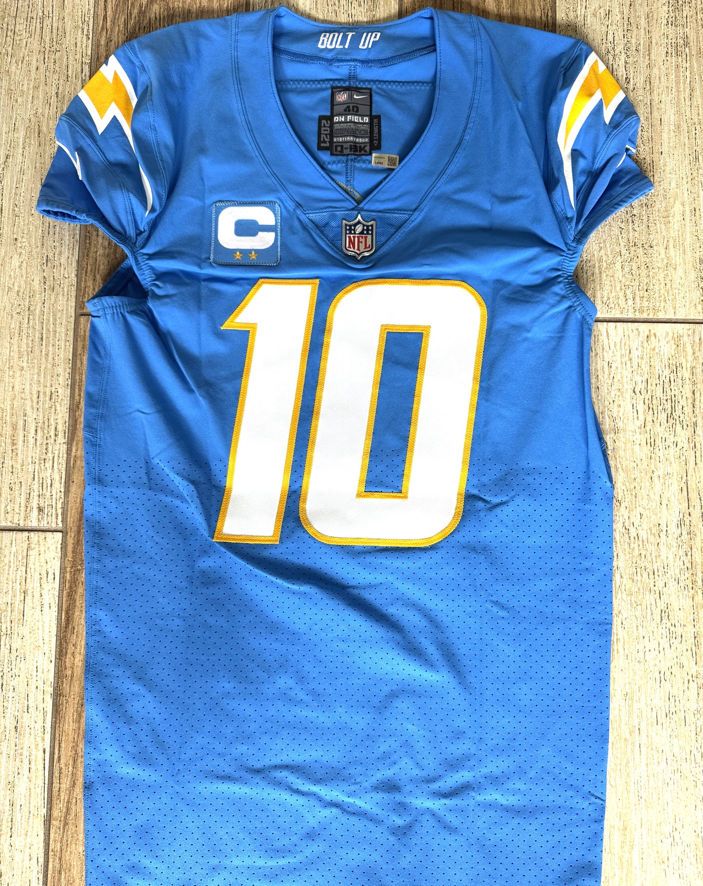 Justin Herbert GAME-ISSUED💪Los Angeles Chargers⚡NFL Nike Jersey includes COA