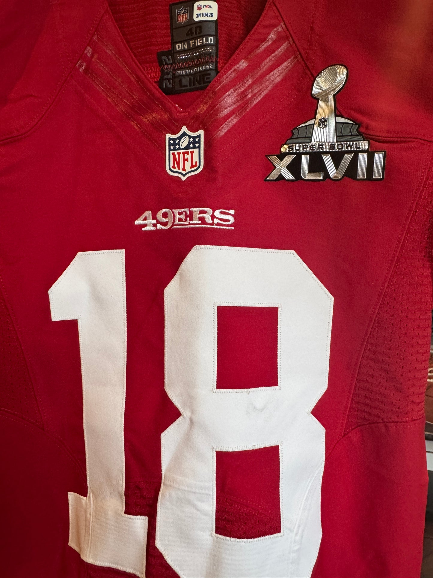 Ricardo Lockette TEAM-ISSUED💪SuperBowl XLVII San Francisco 49ers NFL Jersey👕