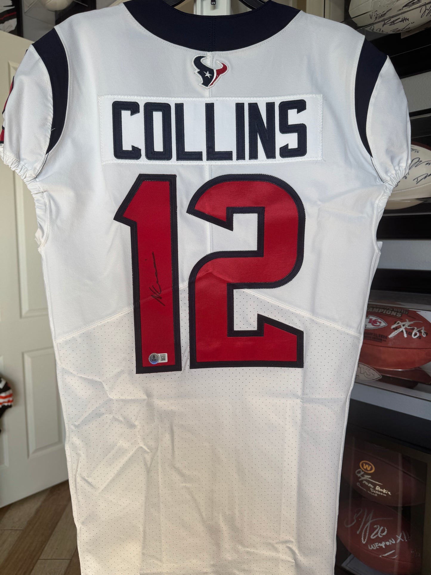 Nico Collins GAME ISSUED 💪 and Signed ✍️ Houston Texans 🐂 Nike NFL Jersey inc. COA🛡️
