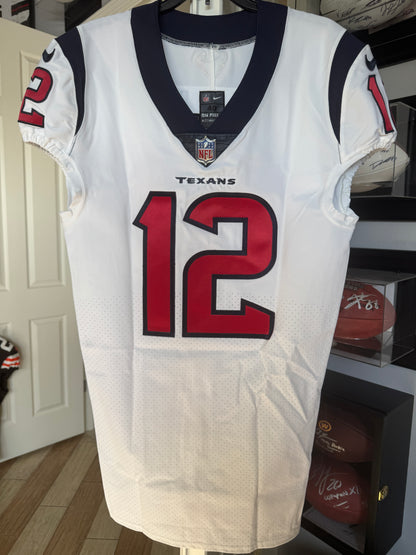 Nico Collins GAME ISSUED 💪 and Signed ✍️ Houston Texans 🐂 Nike NFL Jersey inc. COA🛡️