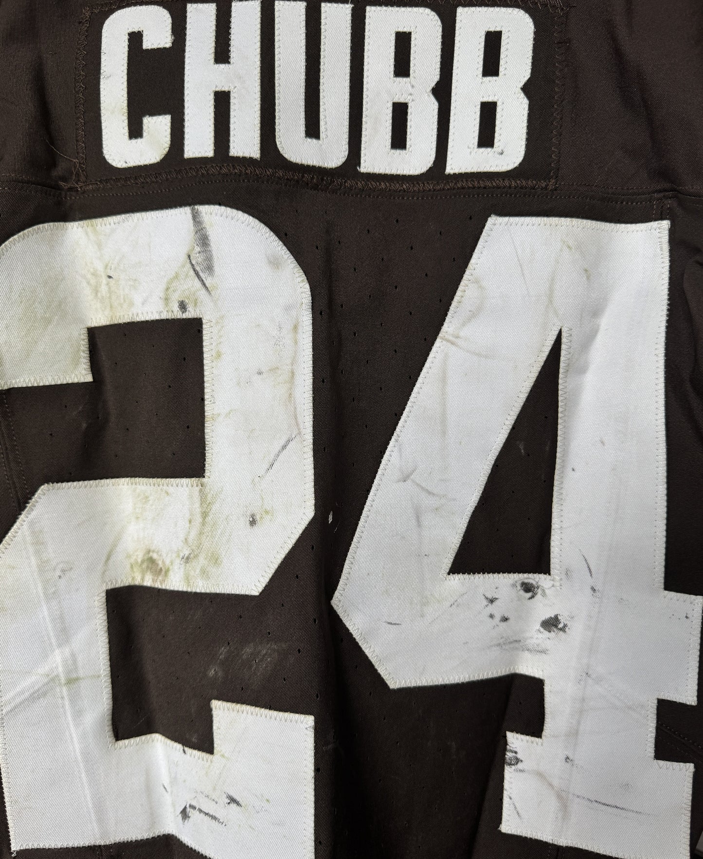 Nick Chubb GAME WORN/USED 10/27/24 💪 PHOTO-MATCHED 📸 Cleveland Browns On-Field NFL Jersey 👕 vs. Baltimore Ravens Also includes Professional Sports Authenticator (PSA)