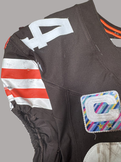 Nick Chubb GAME WORN/USED 10/27/24 💪 PHOTO-MATCHED 📸 Cleveland Browns On-Field NFL Jersey 👕 vs. Baltimore Ravens Also includes Professional Sports Authenticator (PSA)