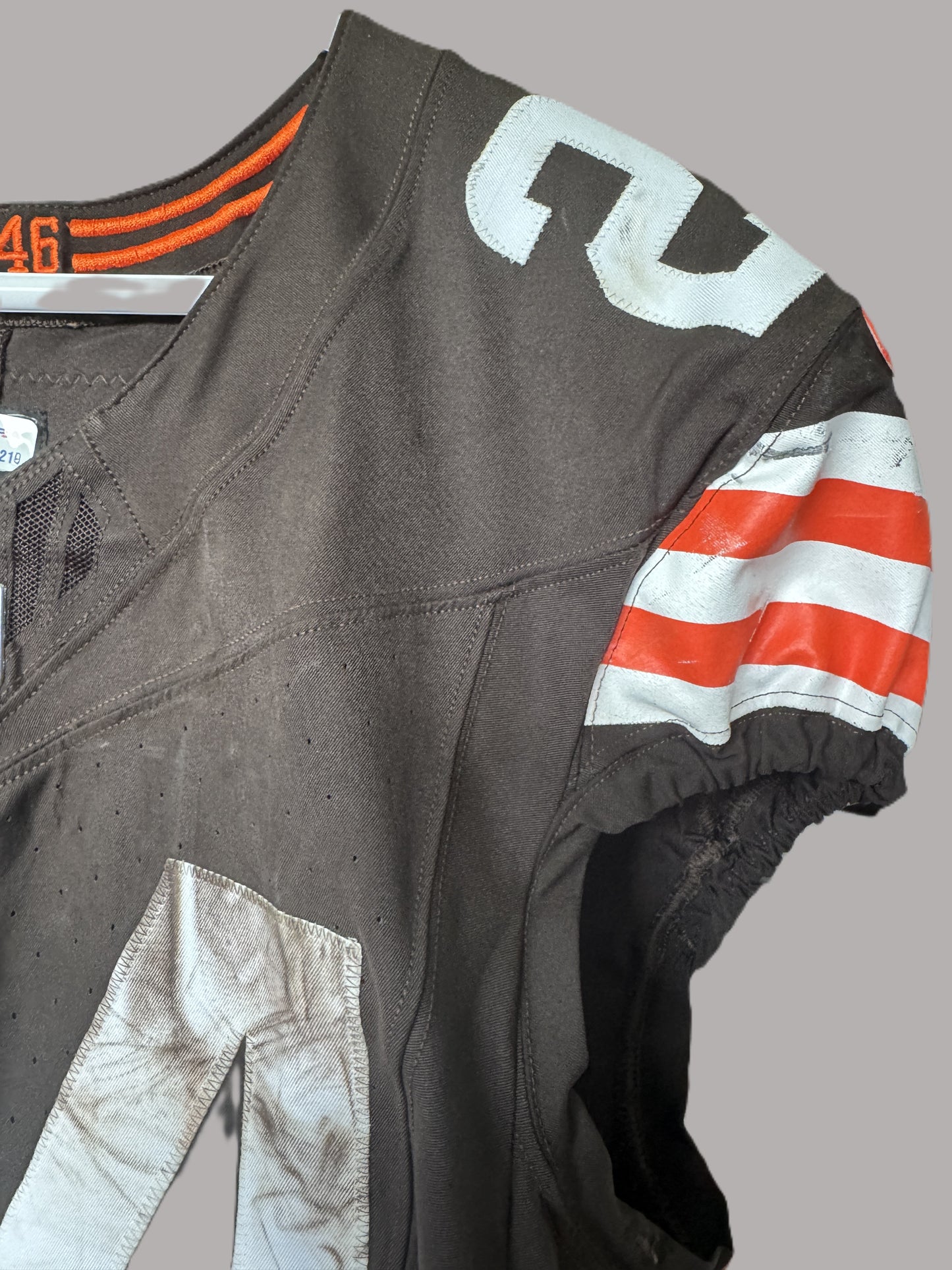 Nick Chubb GAME WORN/USED 10/27/24 💪 PHOTO-MATCHED 📸 Cleveland Browns On-Field NFL Jersey 👕 vs. Baltimore Ravens Also includes Professional Sports Authenticator (PSA)