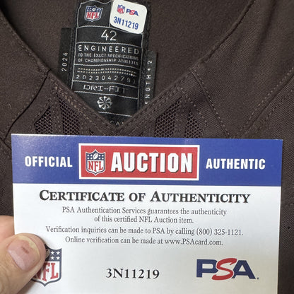 Nick Chubb GAME WORN/USED 10/27/24 💪 PHOTO-MATCHED 📸 Cleveland Browns On-Field NFL Jersey 👕 vs. Baltimore Ravens Also includes Professional Sports Authenticator (PSA)