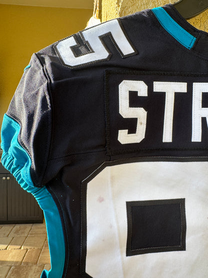 Brenton Strange GAME USED 10/1/23 Jacksonville Jaguars 🐆 Nike NFL Jersey vs. Atlanta Falcons in London 🇬🇧