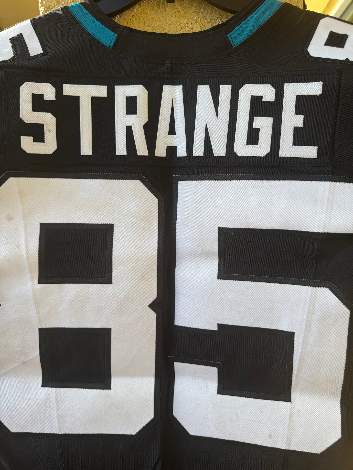 Brenton Strange GAME USED 10/1/23 Jacksonville Jaguars 🐆 Nike NFL Jersey vs. Atlanta Falcons in London 🇬🇧