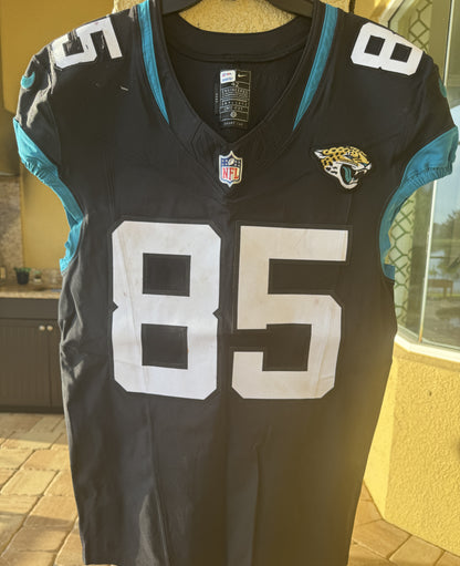 Brenton Strange GAME USED 10/1/23 Jacksonville Jaguars 🐆 Nike NFL Jersey vs. Atlanta Falcons in London 🇬🇧