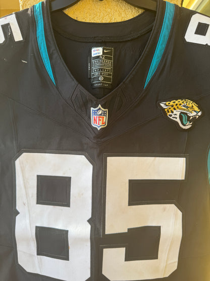 Brenton Strange GAME USED 10/1/23 Jacksonville Jaguars 🐆 Nike NFL Jersey vs. Atlanta Falcons in London 🇬🇧