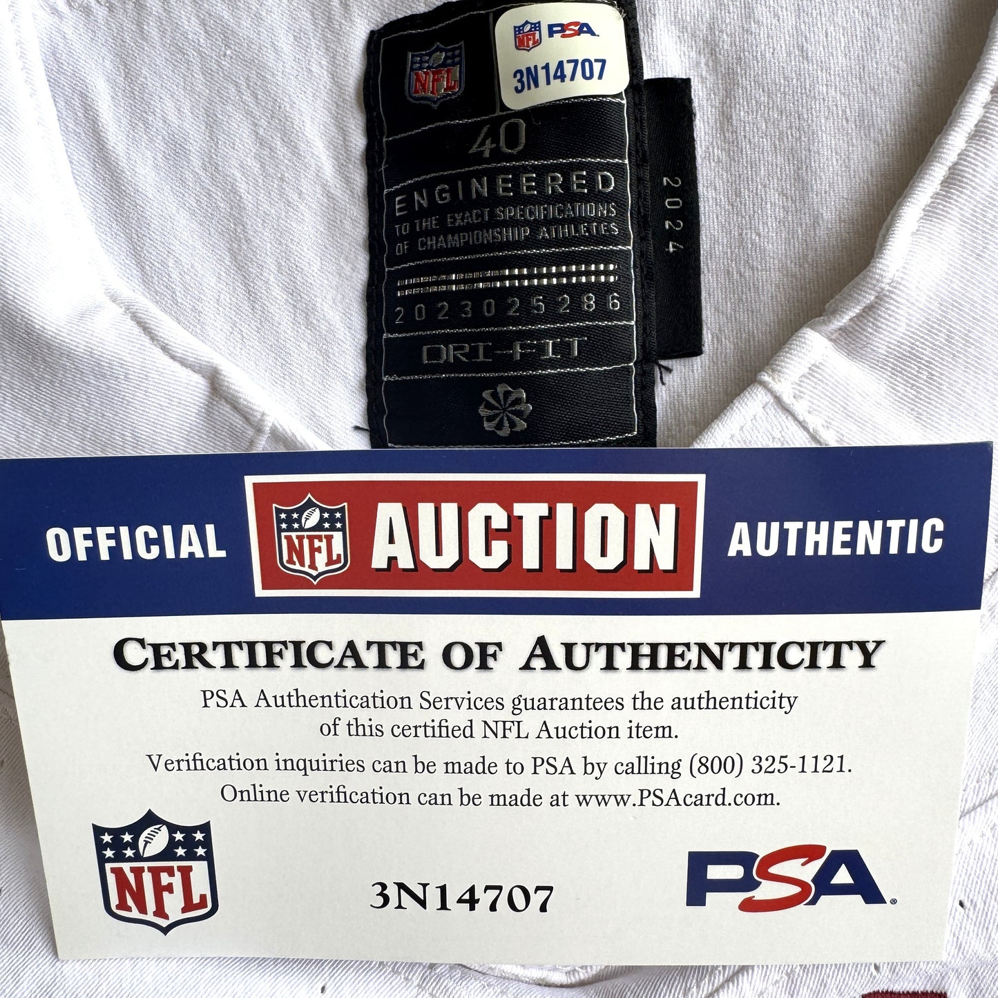 Jeremy Chinn GAME WORN💪2025 Season Washington Commanders NFL Jersey👕inc.COA