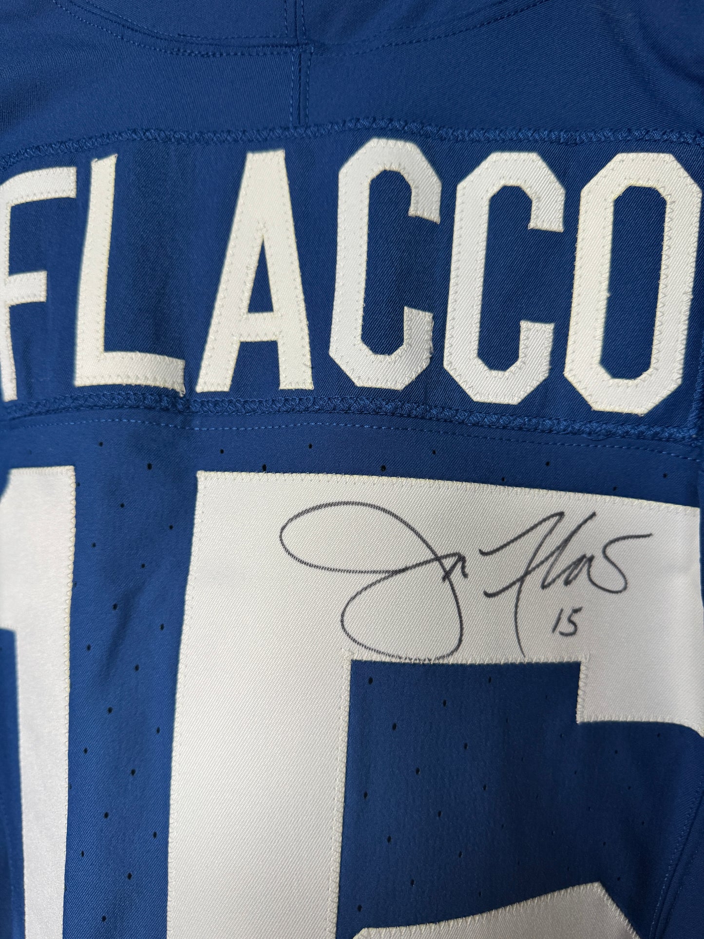 Joe Flacco Hand SIGNED ✍️ TEAM ISSUED 💪 Indianapolis Colts NFL Nike Jersey 👕 Inc. COA 🛡️