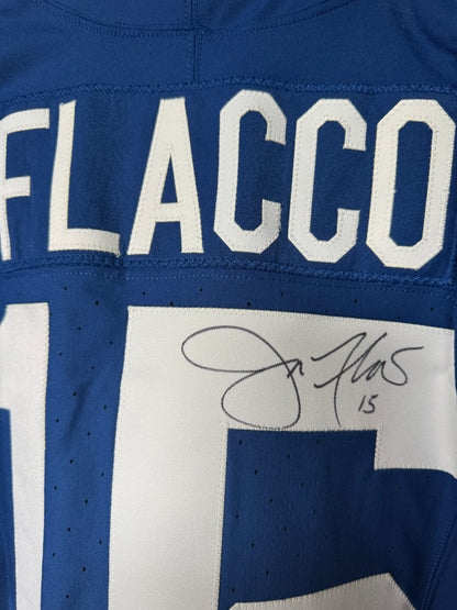 Joe Flacco Hand SIGNED ✍️ TEAM ISSUED 💪 Indianapolis Colts NFL Nike Jersey 👕 Inc. COA 🛡️