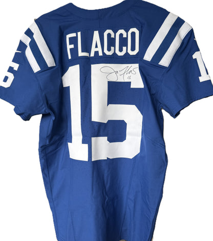 Joe Flacco Hand SIGNED ✍️ TEAM ISSUED 💪 Indianapolis Colts NFL Nike Jersey 👕 Inc. COA 🛡️