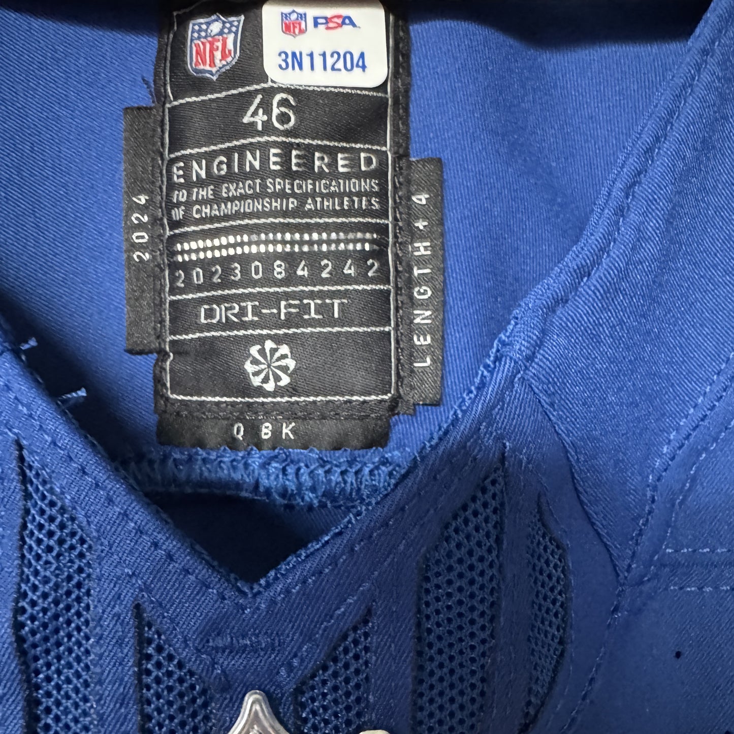 Joe Flacco Hand SIGNED ✍️ TEAM ISSUED 💪 Indianapolis Colts NFL Nike Jersey 👕 Inc. COA 🛡️
