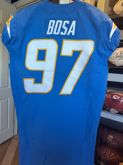 Joey Bosa TEAM-ISSUED💪Los Angeles Chargers⚡NFL Nike Jersey👕Includes Captains Patch