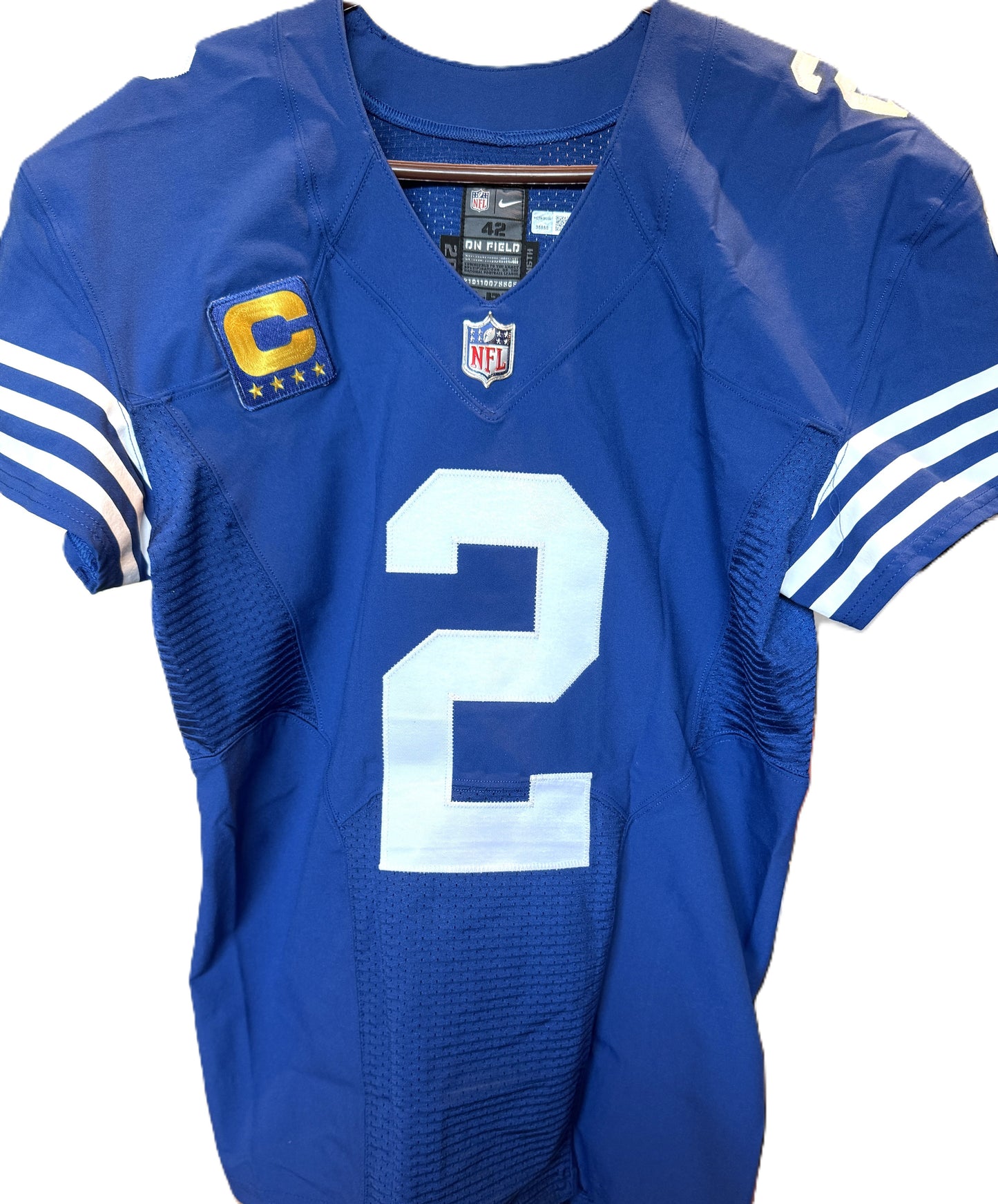 Matt Ryan GAME ISSUED 💪 Indianapolis Colts 🐎 Nike NFL Jersey 👕 Includes COA📄 & Captain's Patch