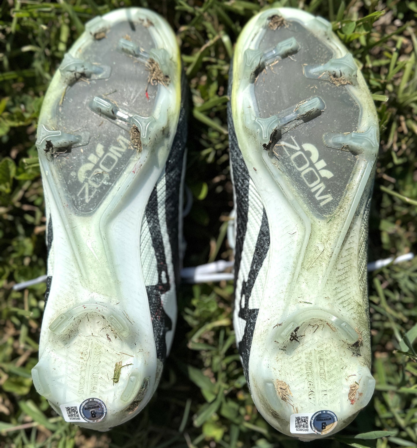 Justin Tucker Signed✍️GAME WORN💪NFL Cleats👟24-25 Season Ravens💜Inscribed🛡️Worn wk 9 vs Denver Broncos 11/03/24 & wk 11 @ Pittsburgh 11/17/24