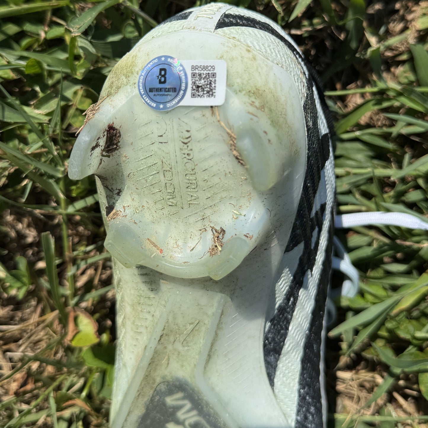 Justin Tucker Signed✍️GAME WORN💪NFL Cleats👟24-25 Season Ravens💜Inscribed🛡️Worn wk 9 vs Denver Broncos 11/03/24 & wk 11 @ Pittsburgh 11/17/24
