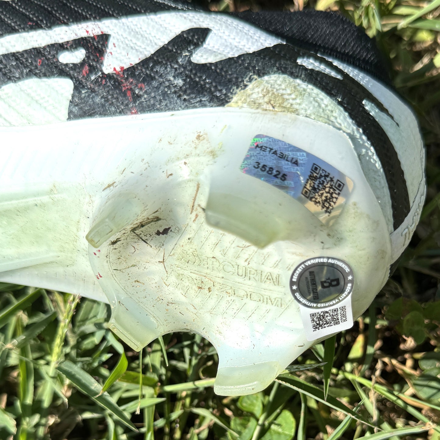 Justin Tucker Signed✍️GAME WORN💪NFL Cleats👟24-25 Season Ravens💜Inscribed🛡️Worn wk 9 vs Denver Broncos 11/03/24 & wk 11 @ Pittsburgh 11/17/24